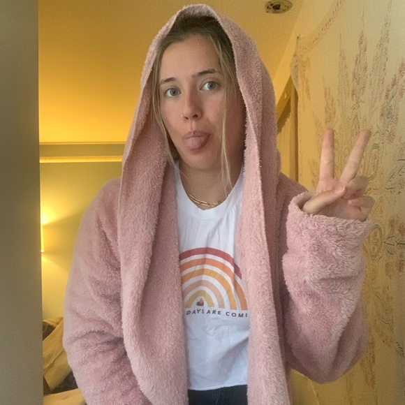 Pink Furry Cropped Jacket - Picture 5 of 5